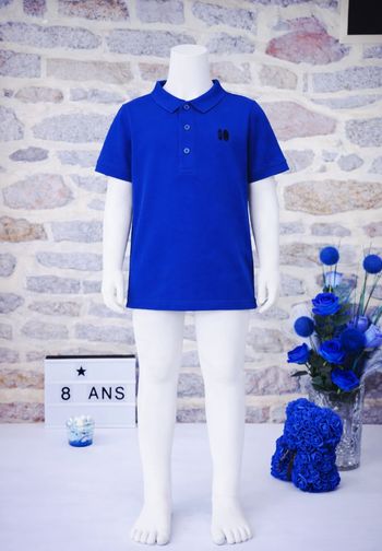 Polo manches courtes bleu royal Garçon taille 8 ans marque TAO 🎸