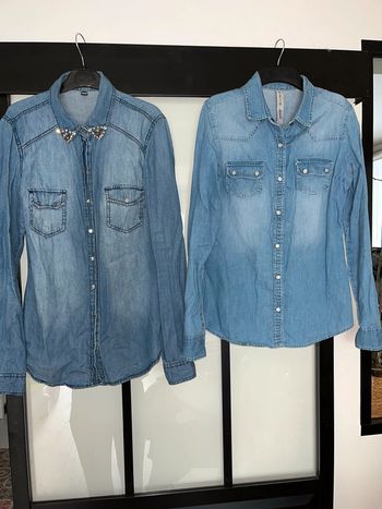 Lot de 2 chemises en jean taille 36