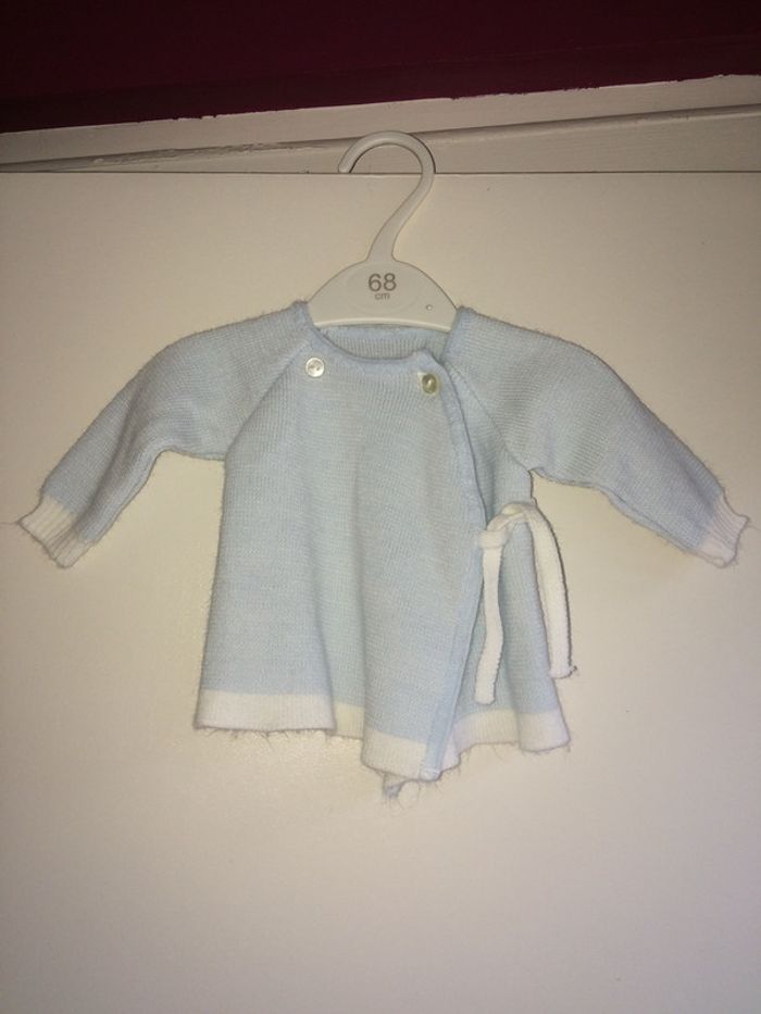 Gilet bleu brassière naissance