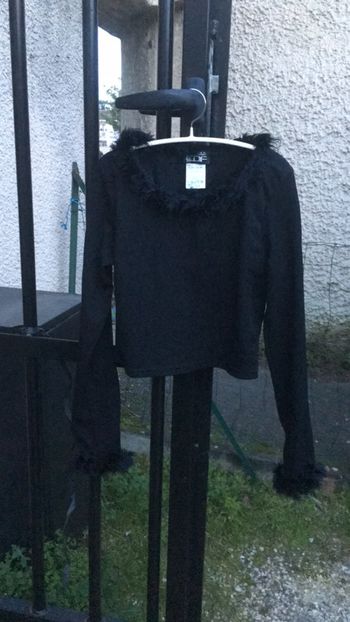 Crop top à plumes