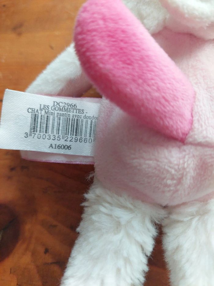 Doudou mini pantin chat Les gommettes Doudou et Compagnie - photo numéro 4