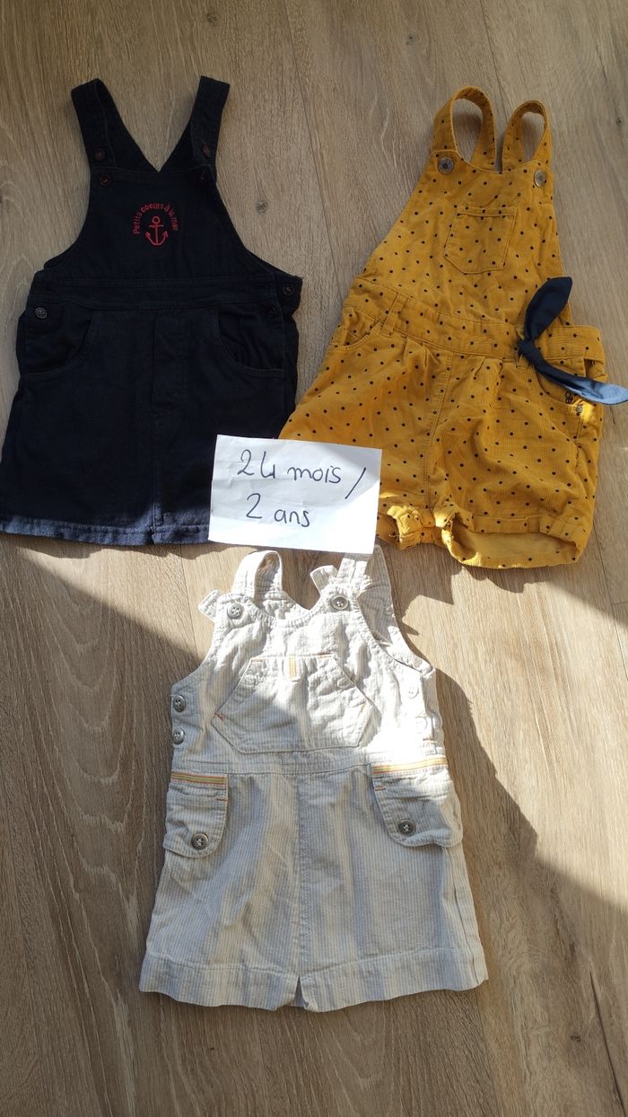 Lot de 3 salopettes 24 ois