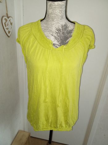 Tunique, blouse femme vert , jaune taille  L ou 40, 42