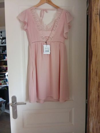 Robe Naf Naf rose poudré taille 34 neuve