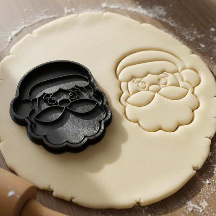 Emporte-pièce Père Noël pour biscuits et pâtisseries de fêtes - 8 cm