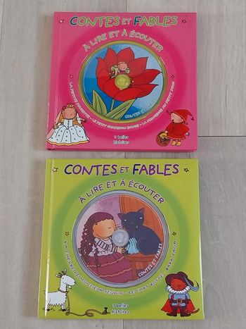 Lot de 2 livres avec CD "Contes et fables à lire et à écouter "