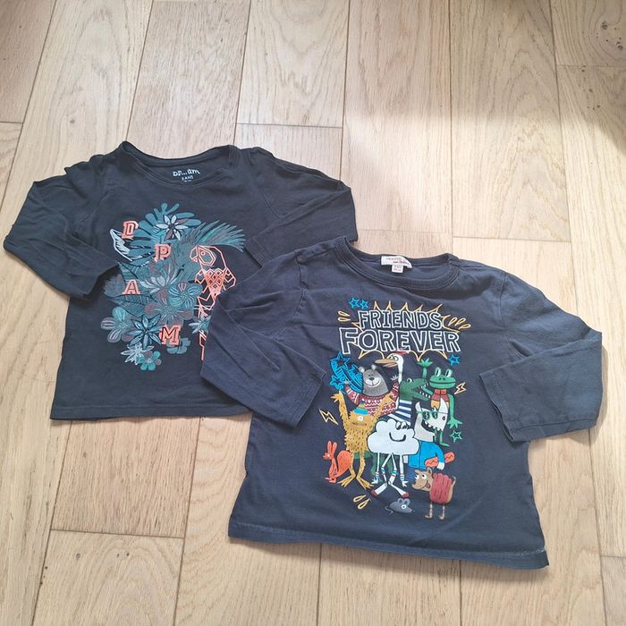 Lot de 2 T-shirt manches longues DPAM 36 mois