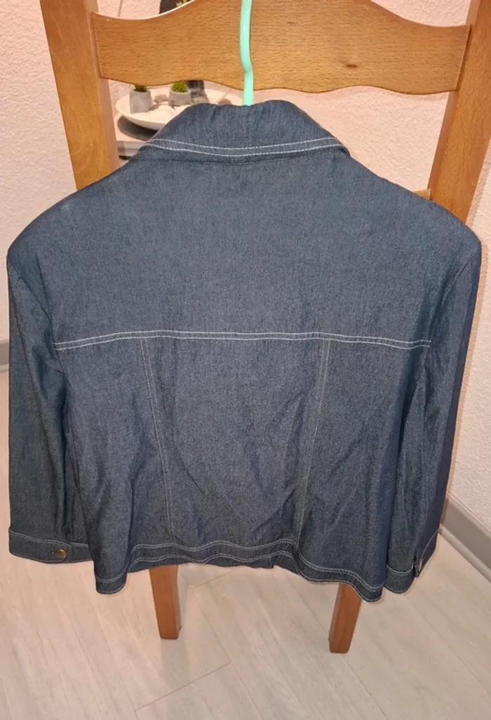 Veste légère en jean 2% d élasthanne - photo numéro 2