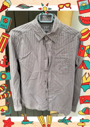 Chemise à rayures rose grise noire Jules S