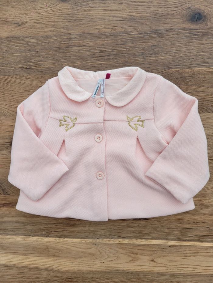 Veste style cérémonie rose pâle - 3 mois