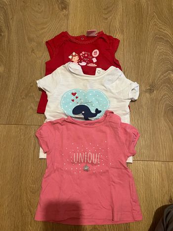 Lot tee shirt 9 mois
