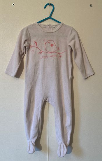 pyjama grenouillère oiseau bébé 12 mois