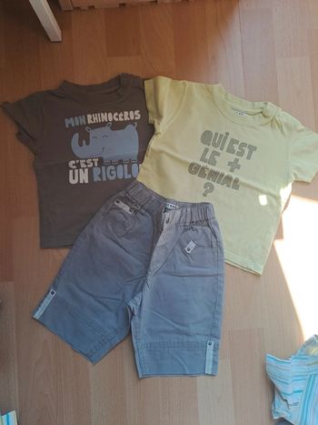 Lot short et tee-shirt 1an #cocoon