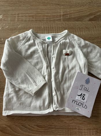 Gilet blanc TEX t.18m