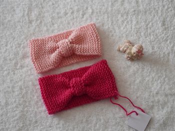 Lot n°1 de 2 Bandeaux rose/fushia neufs Taille : 0/3 mois