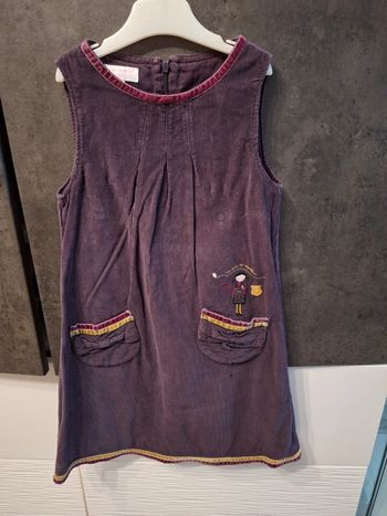 Robe velours sans manches