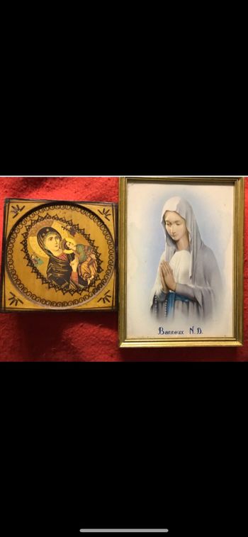 Lot de 2 cadres religieux