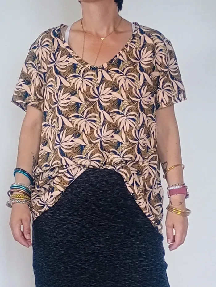 Chemisette Firefly T46 imprimé palmier tropical