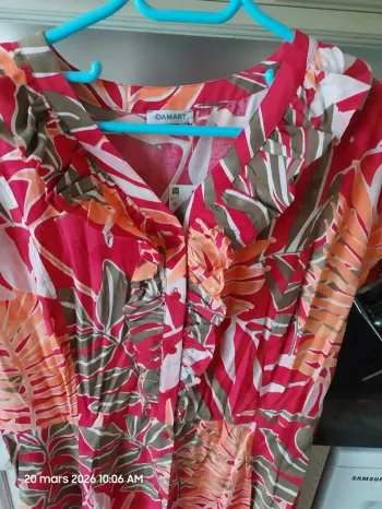 Robe Climatyl – taille 46 – Damart Couleur : Fuchsia Feuillage