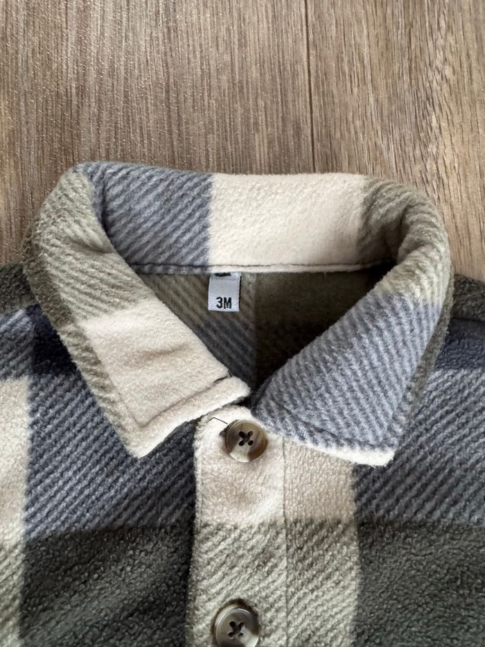 Chemise veste à carreaux bébé - taille 3 mois - photo numéro 2