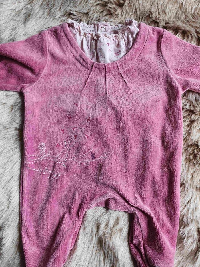 Pyjama chaud mauve sucre d'orge 1 mois - photo numéro 3