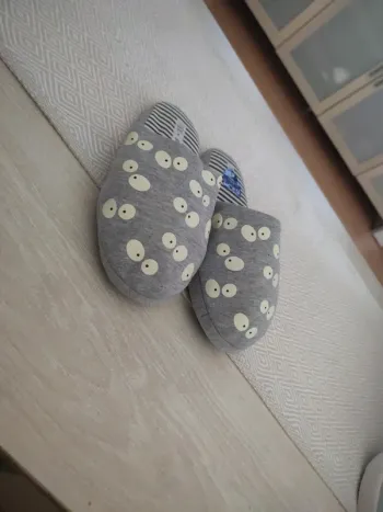 Chausson gris fantôme yeux fluorescents 36