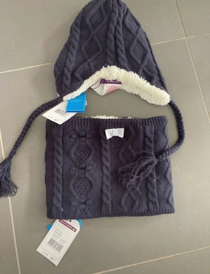 Ensemble bonnet et cache cou sergent major