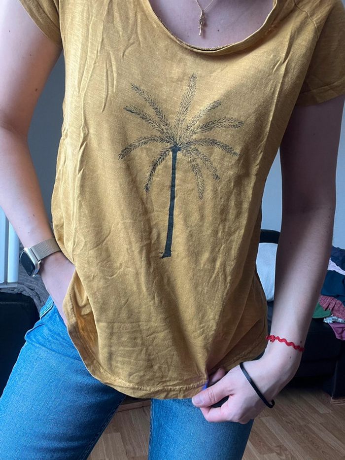 Tee shirt jaune - Sœur - M - photo numéro 3