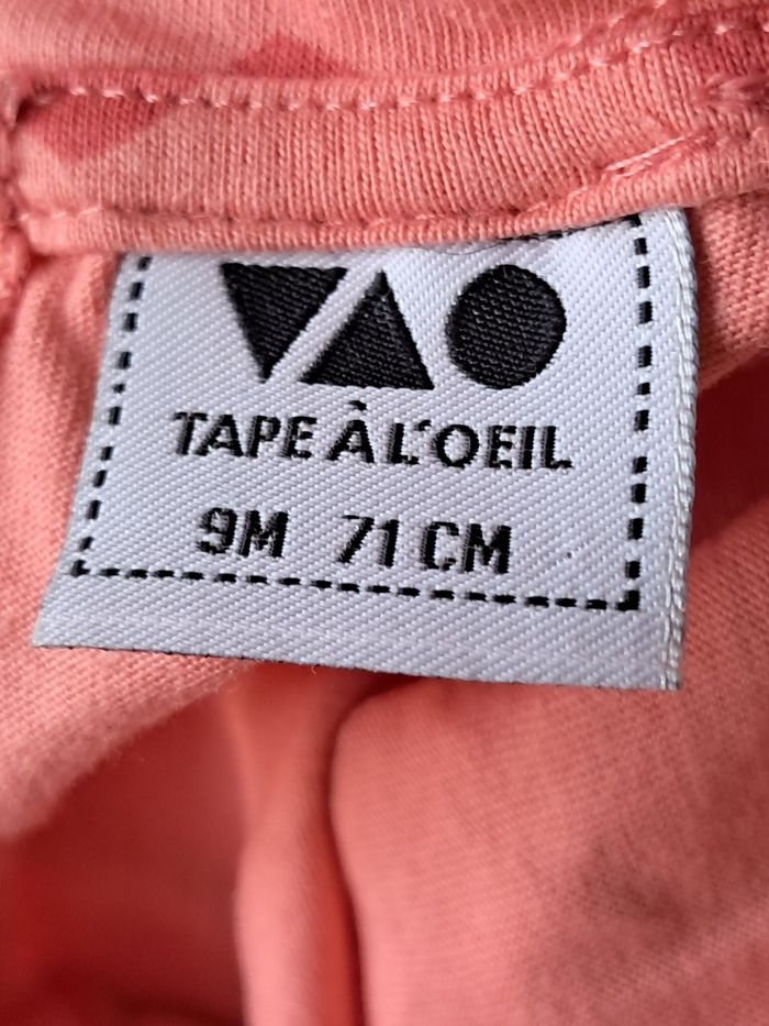 Tee-shirt MC fille 9 mois 71cm - photo numéro 2