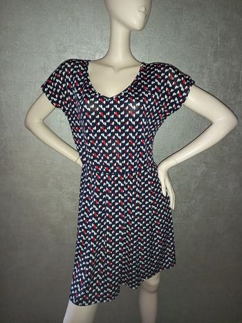 robe noire blanche et rouge R.P Tamar taille 44