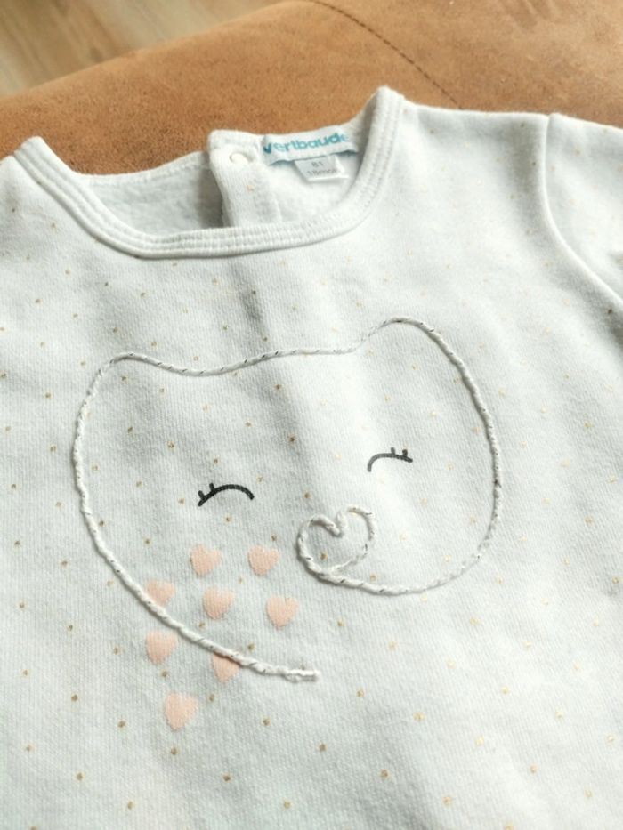 Pyjama une pièce sweat fille 18 mois - photo numéro 2