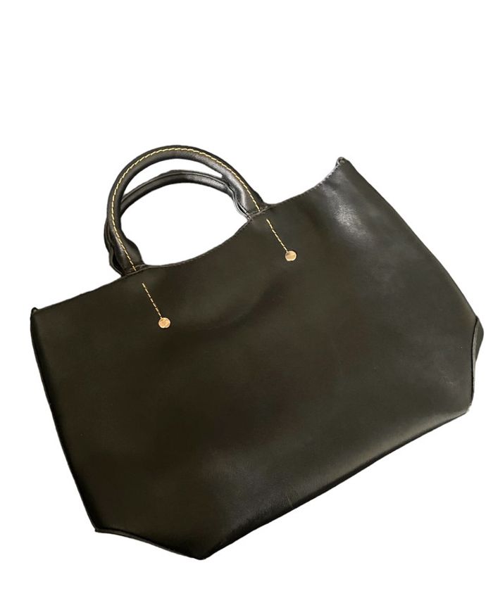Sac noir cuir synthétique - photo numéro 2