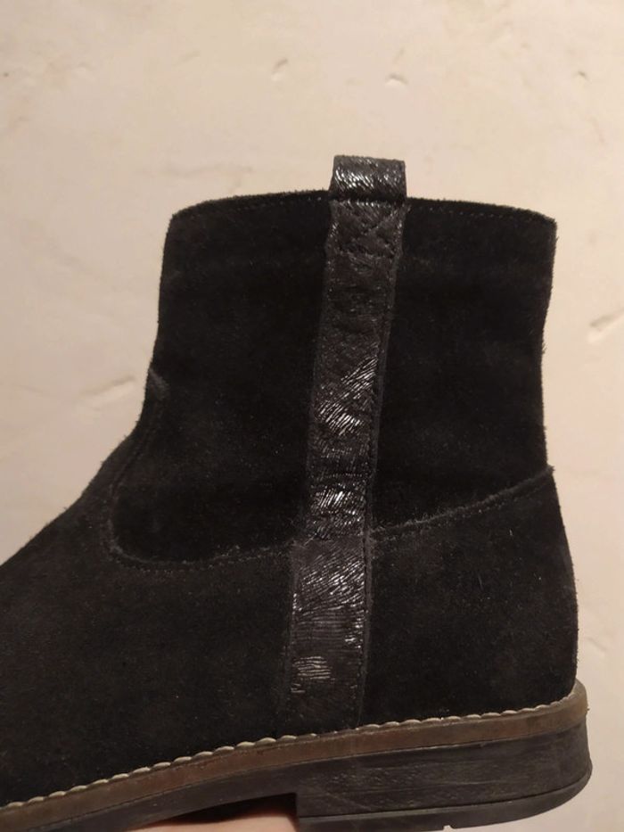 Bottines noires cuir fille 33 La Halle - photo numéro 6