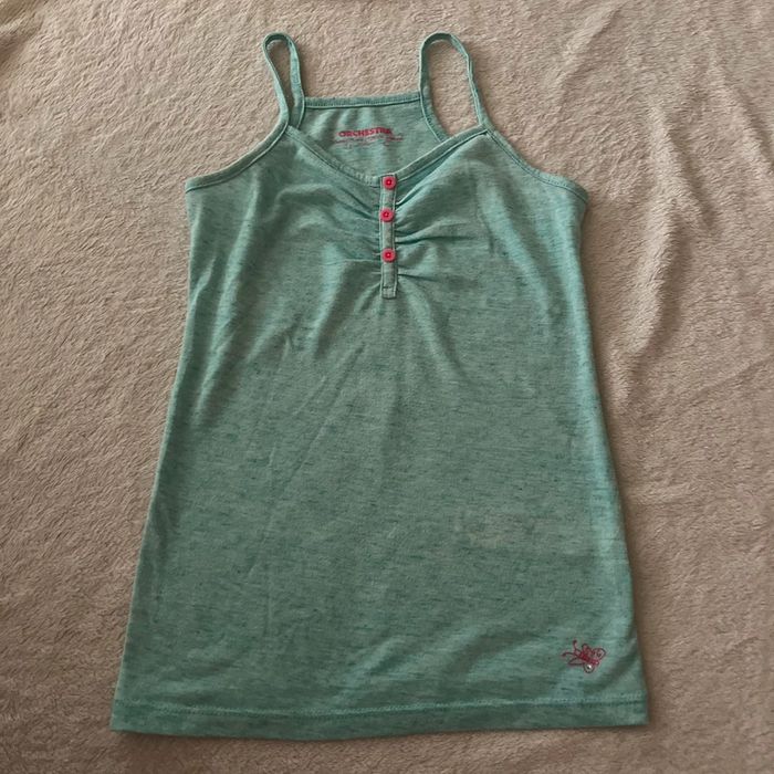 débardeur bleu fille 8 ans