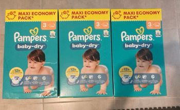 3 cartons T3 baby dry + 3 cartons T2 premium