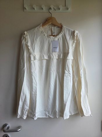 Blouse majolica blanche taille L - neuve avec étiquette