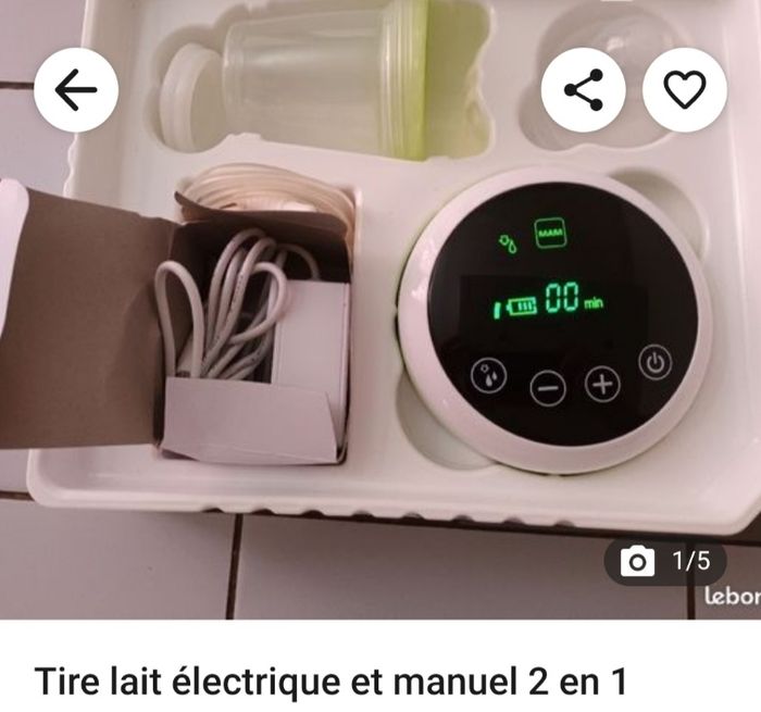 Tire-lait électrique manuel 2+1 - photo numéro 2