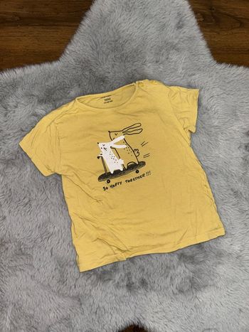 T-shirt manches courtes jaune lapin - 36 mois - Kiabi