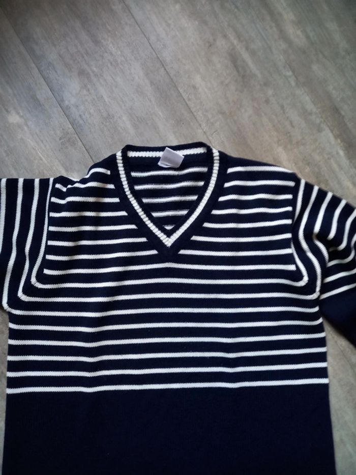 Pull marinière col V femme 42 - photo numéro 2