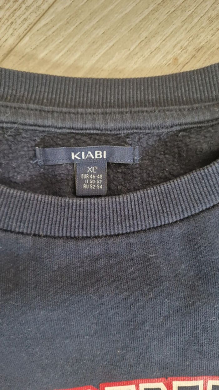 Sweat bleu marine imprimé Blondinette Kiabi 🌻 Taille XL - photo numéro 3