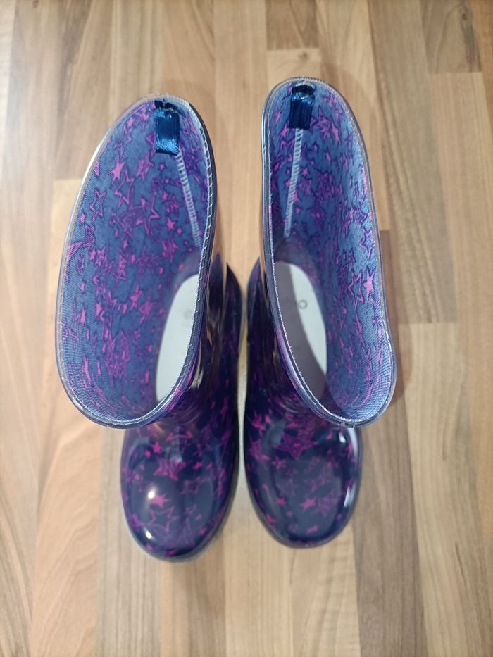 Bottes de pluie violet étoiles rose 31 - photo numéro 7