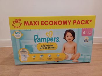 1 Carton couches Pampers premium Taille 4 - Maxi-Ecopack - carton de 90 couches