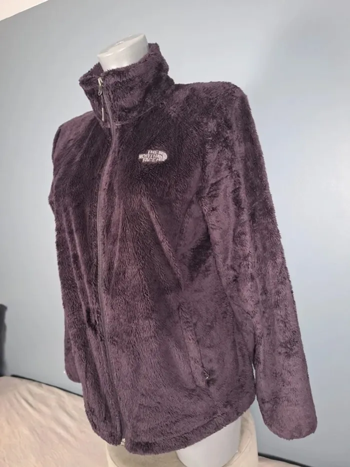 Veste polaire The North Face femme M – Mauve prune – style osito furry (615) - photo numéro 5