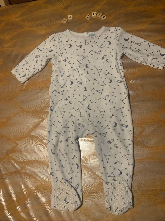 Pyjama garçon antidérapant 18 mois