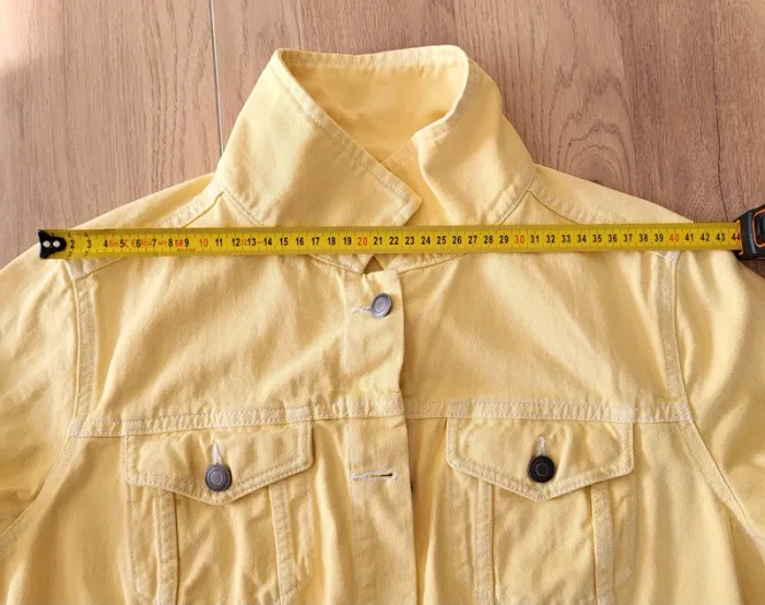 Veste en jean jaune Kiabi Taille 38 - photo numéro 8