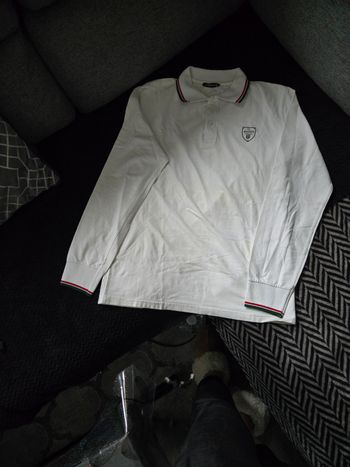 Polo homme gucci vintage blanc manches longues