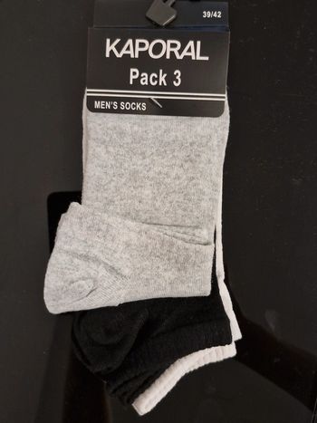 3 paires de sockets Kaporal 39-43