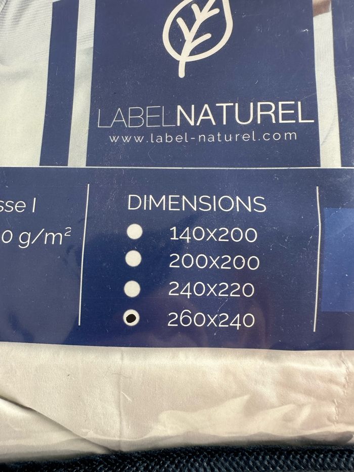 Couette duvet de canard mi-saison islande bio label nature 260x220 cm - photo numéro 2