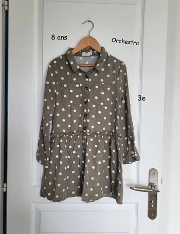 Robe 👗 col chemise orchestra 8 ans
