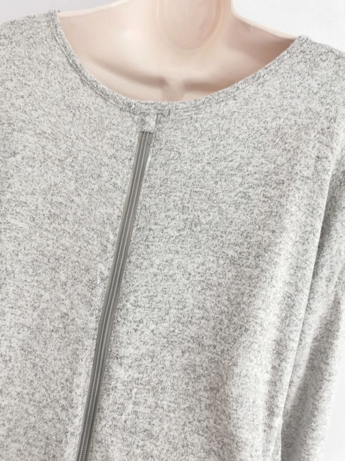 Pull fin gris moucheté Ardene Fermeture zippée dans le dos Taille XS - photo numéro 5